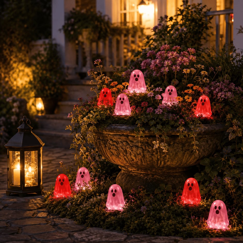 Glow-in-the-Dark Mini Ghosts – 8-Colour Halloween Mix