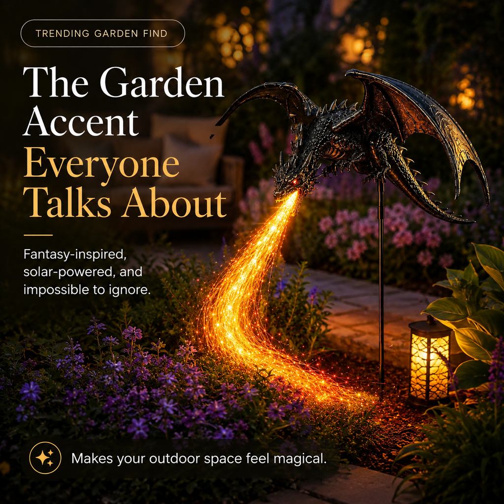 2027 Dragon’s Ember Solar Garden Decor