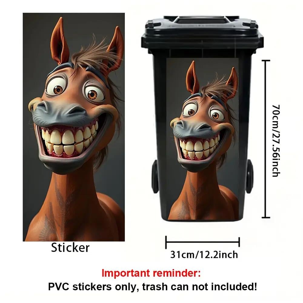 🗑️Creative Trash Can Sticker with Colourful Cartoon