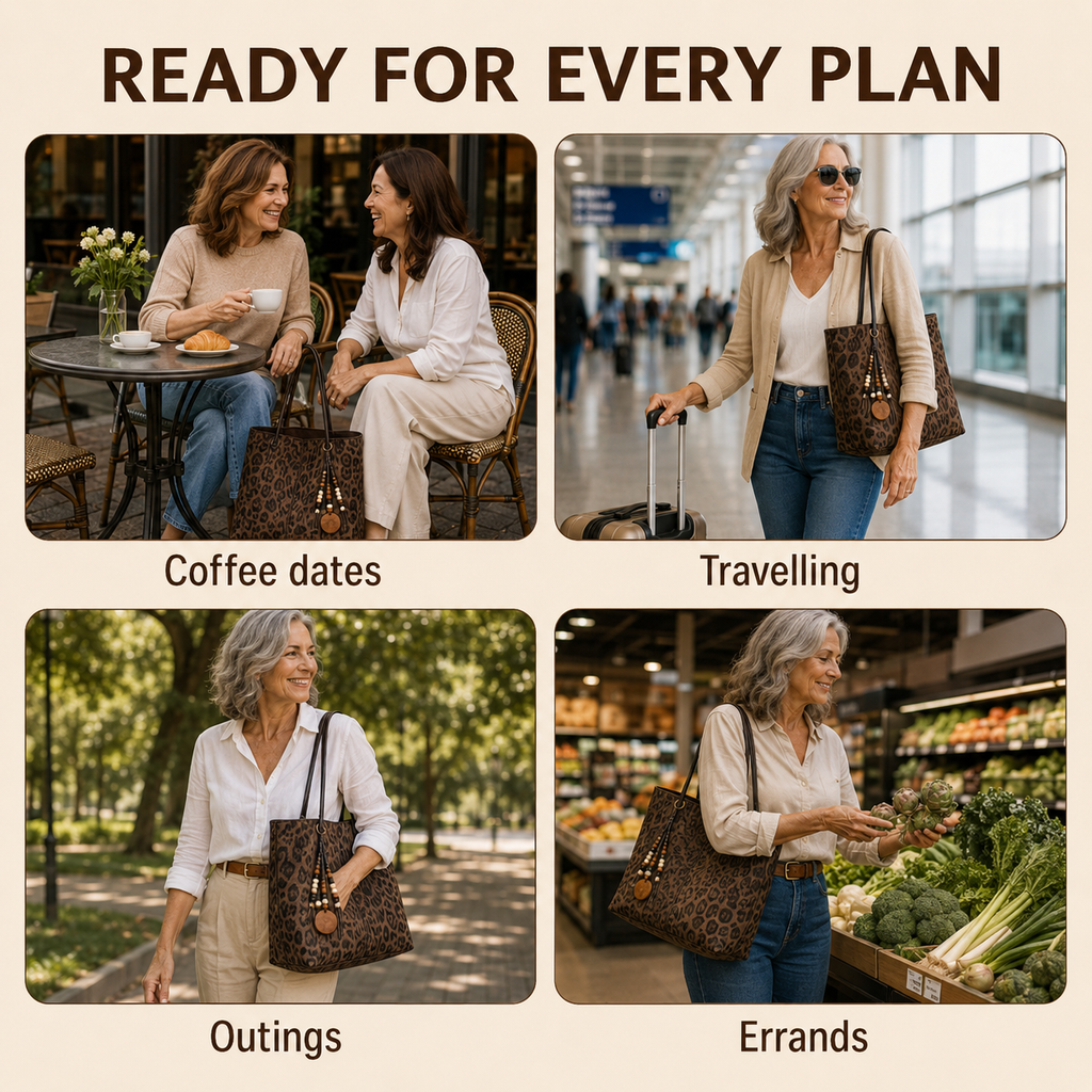 Velmora Leopard Tote – Spacious Everyday Style for Every Occasion