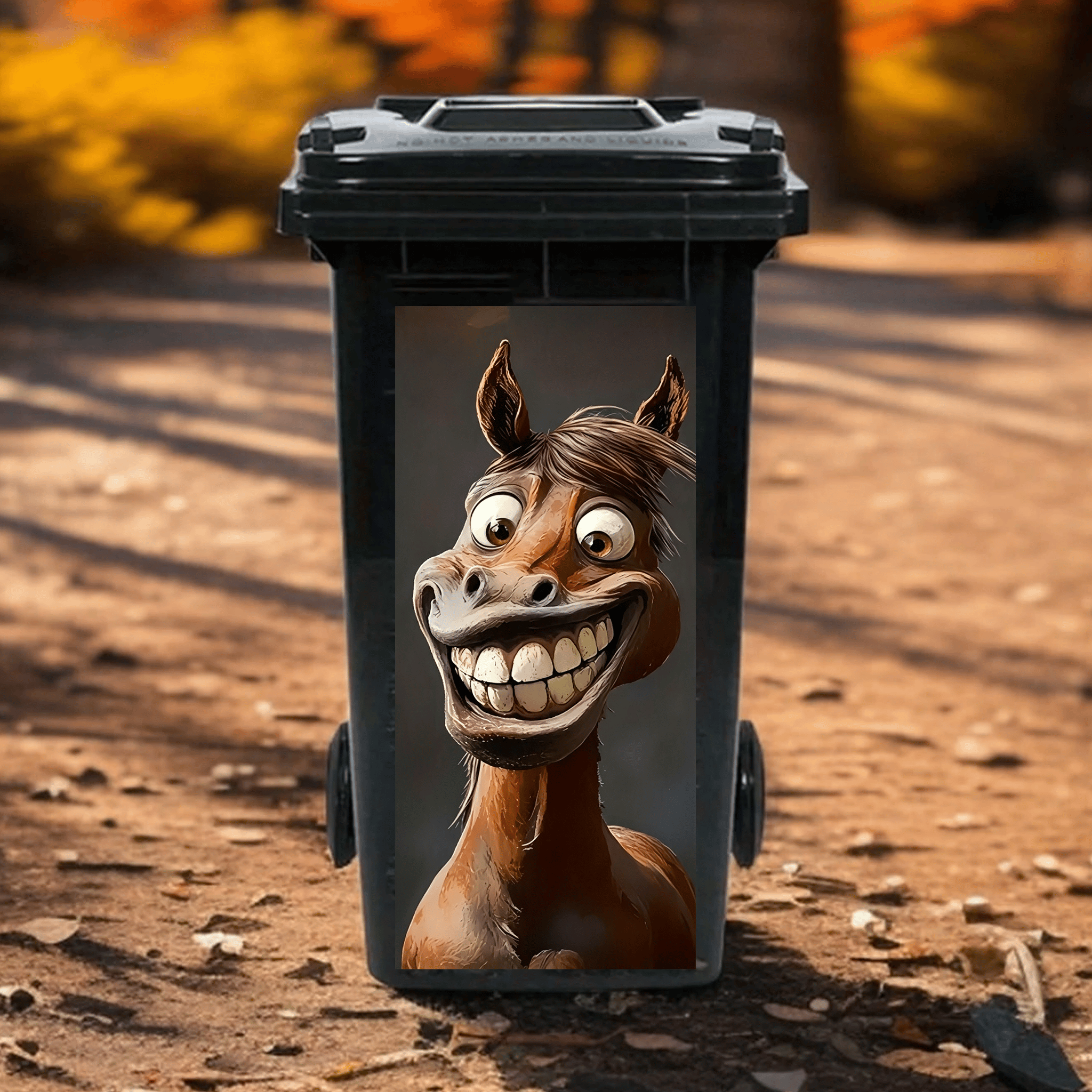 🗑️Creative Trash Can Sticker with Colourful Cartoon