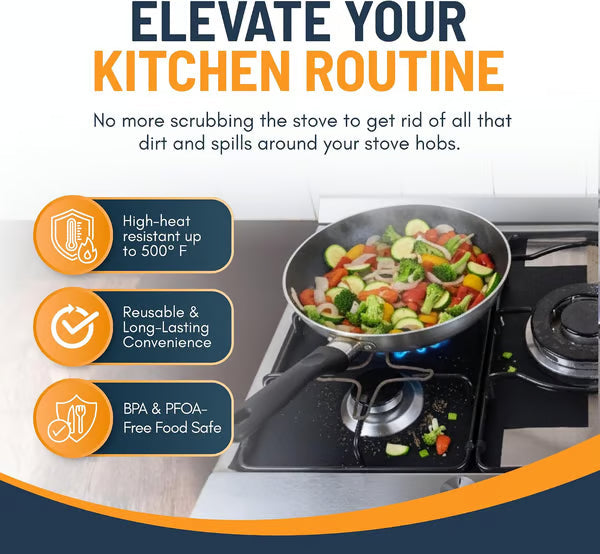 Reusable Gas Stove Burner Liners♻️ (Set of 4)