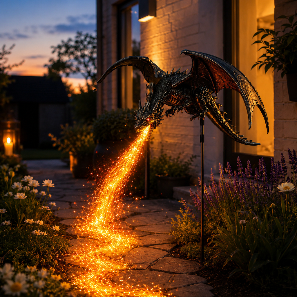2027 Dragon’s Ember Solar Garden Decor