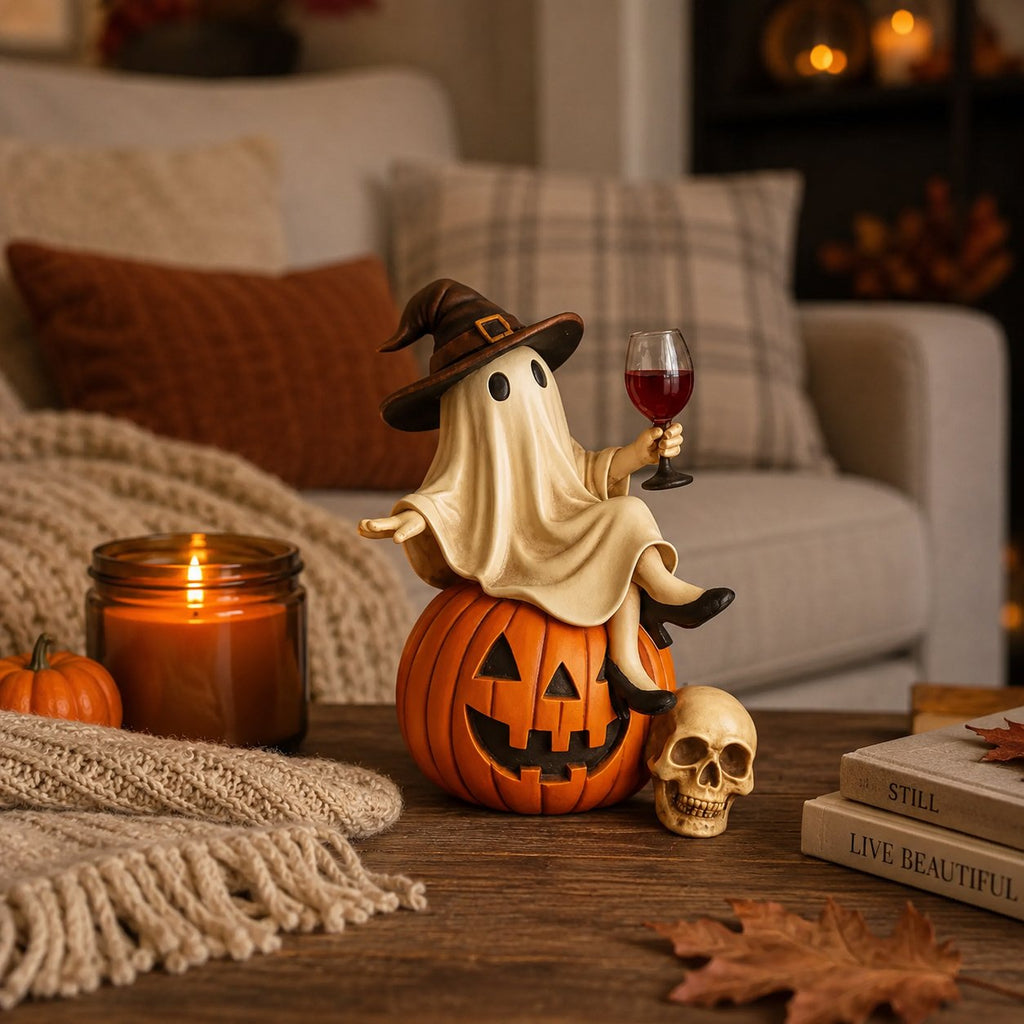 👻🍷Ghost Wine Night Halloween Decor