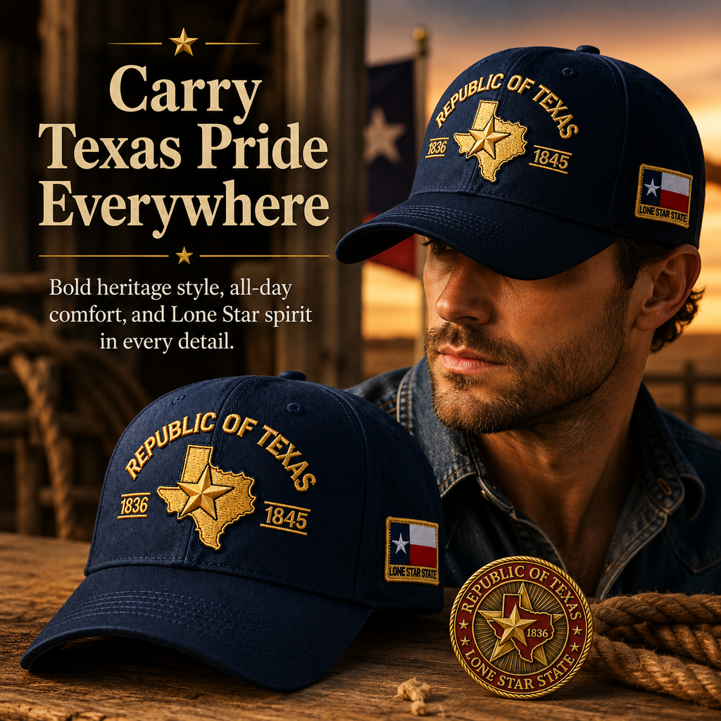 Republic of Texas Embroidered Cap