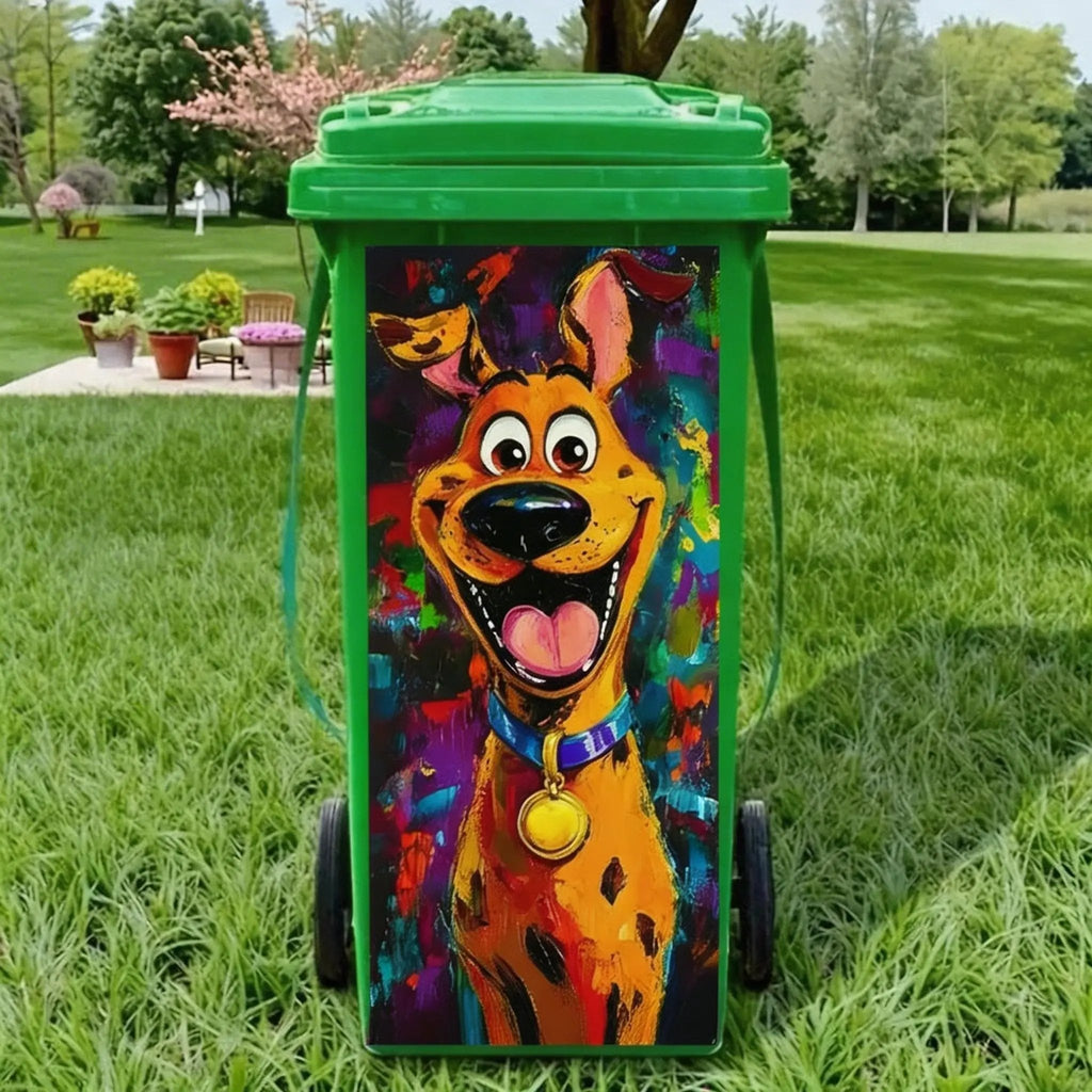 🗑️Creative Trash Can Sticker with Colourful Cartoon
