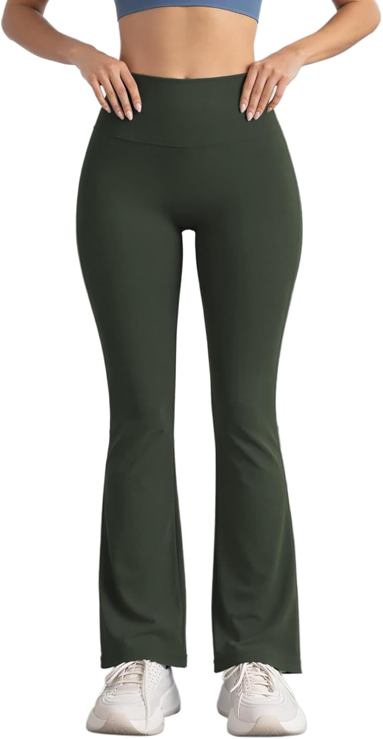 Women's High Waisted Flare Yoga Leggings Bell Bottom Active Pants Workout Tights