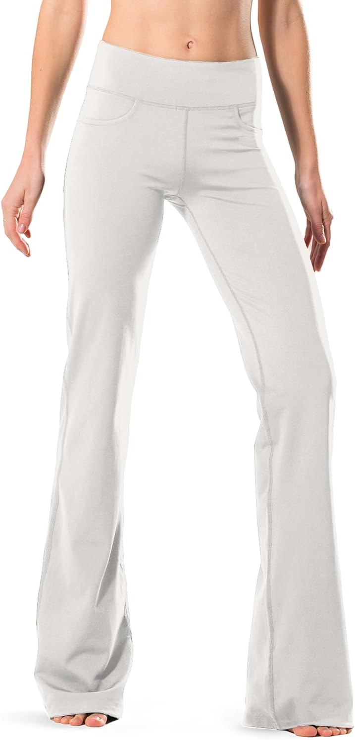 28" 30" 32" 34" Inseam Regular Tall Bootcut Yoga Pants Flared Leg Dress Pants with Pockets for Casual