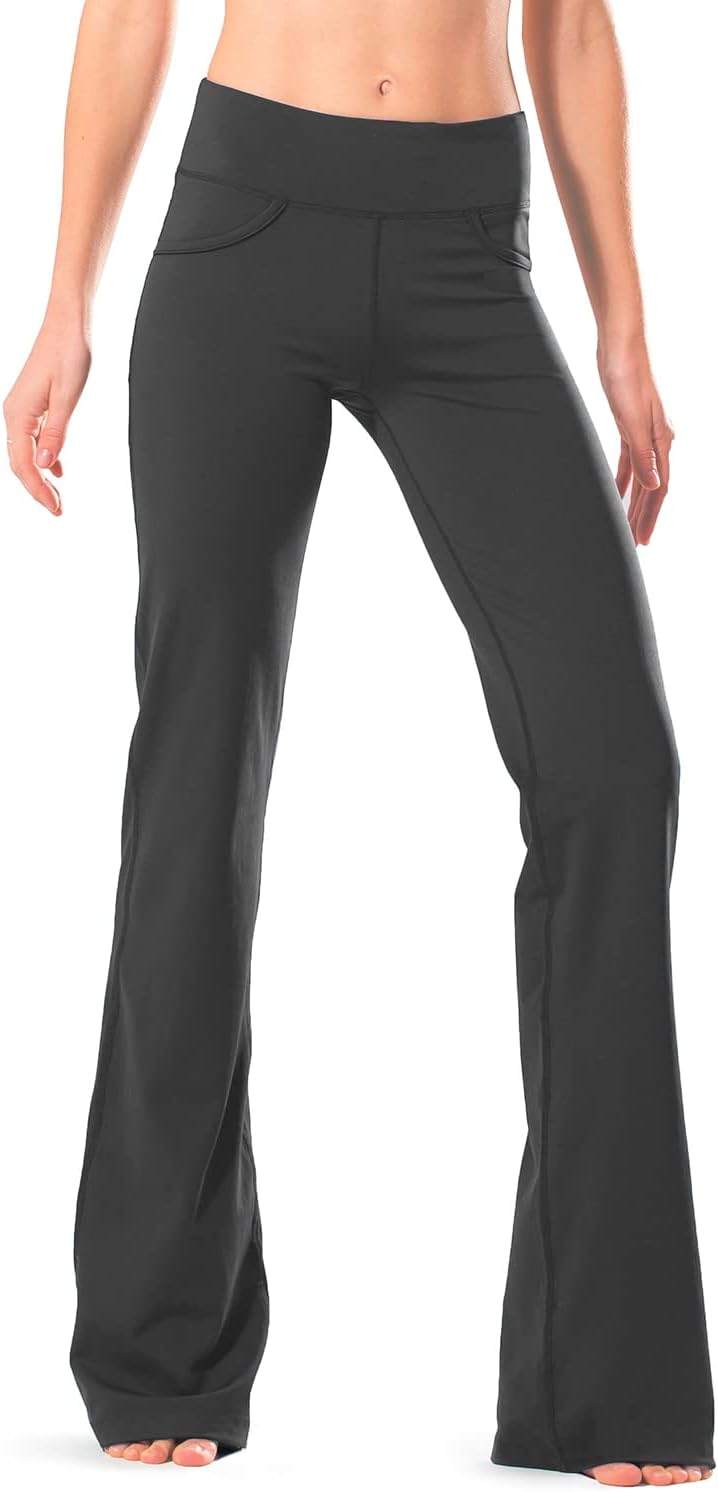 28" 30" 32" 34" Inseam Regular Tall Bootcut Yoga Pants Flared Leg Dress Pants with Pockets for Casual