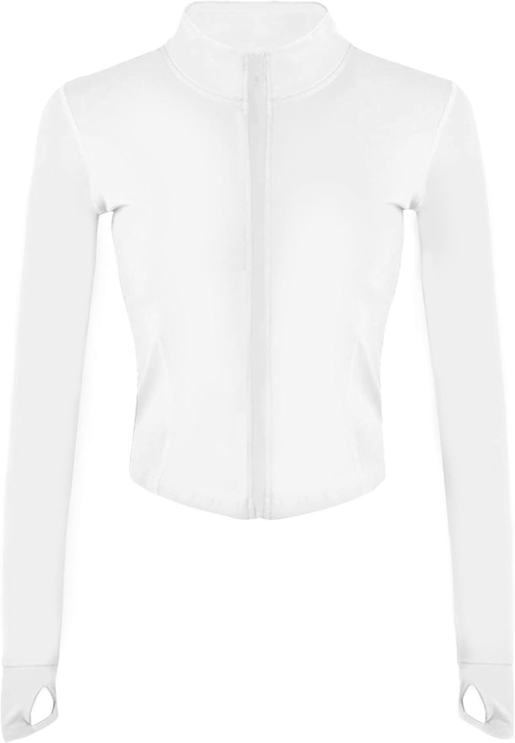 Women's Full Zip Seamless Workout Jacket Running Yoga Slim Fit Track Jacket