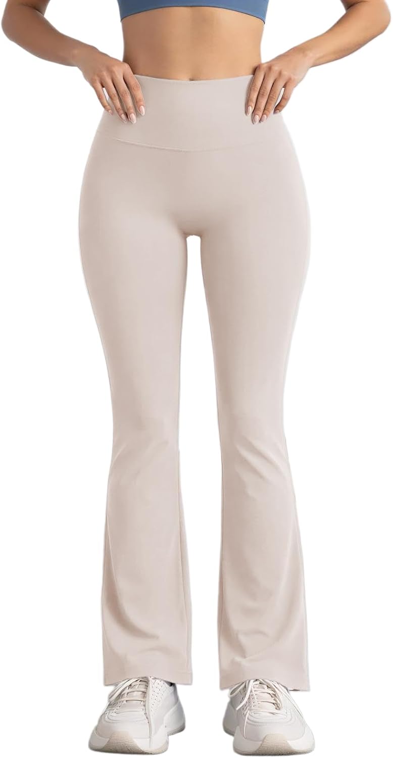 Women's High Waisted Flare Yoga Leggings Bell Bottom Active Pants Workout Tights