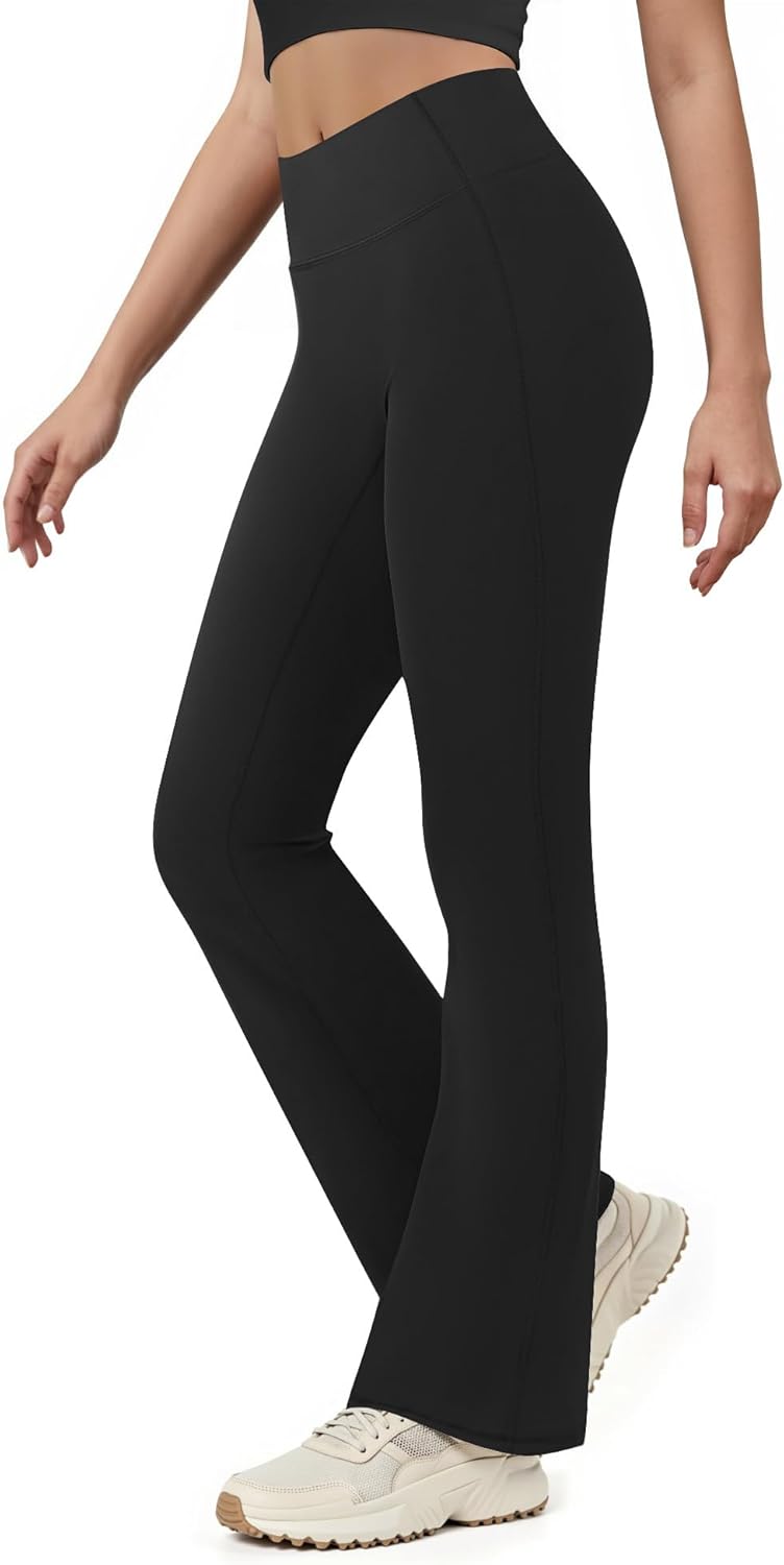 Yoga Pants for Women High Waisted Flare Leggings Bell Bottom Leggings Front Seamless Flared Workout Pants