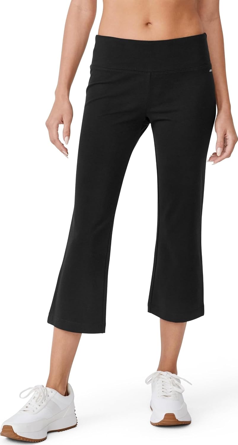 Women's Active Cotton Stretch Slim Flare Capri