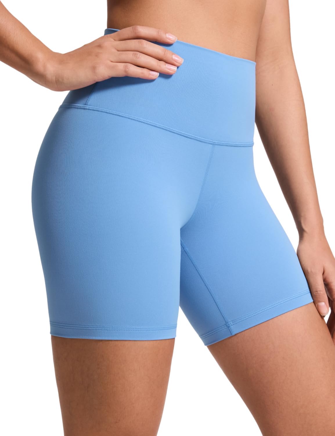 Biker Shorts 6" - High Waisted Workout Running Volleyball Spandex Yoga Womens