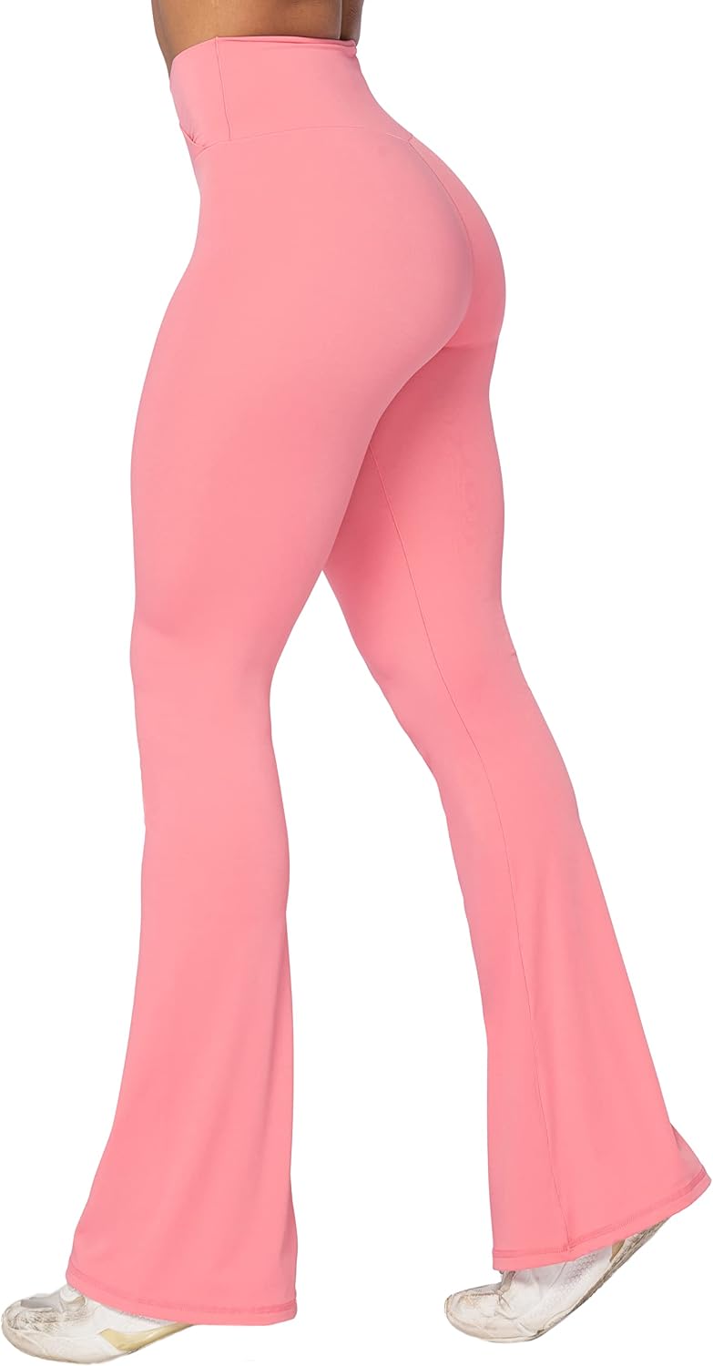 Leggings, Crossover Yoga Pants with Tummy Control, High-Waisted and Wide Leg