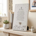 Family Is Everything Plaque Gift – Standing Plaque With Sentimental Quote & Raised Heart