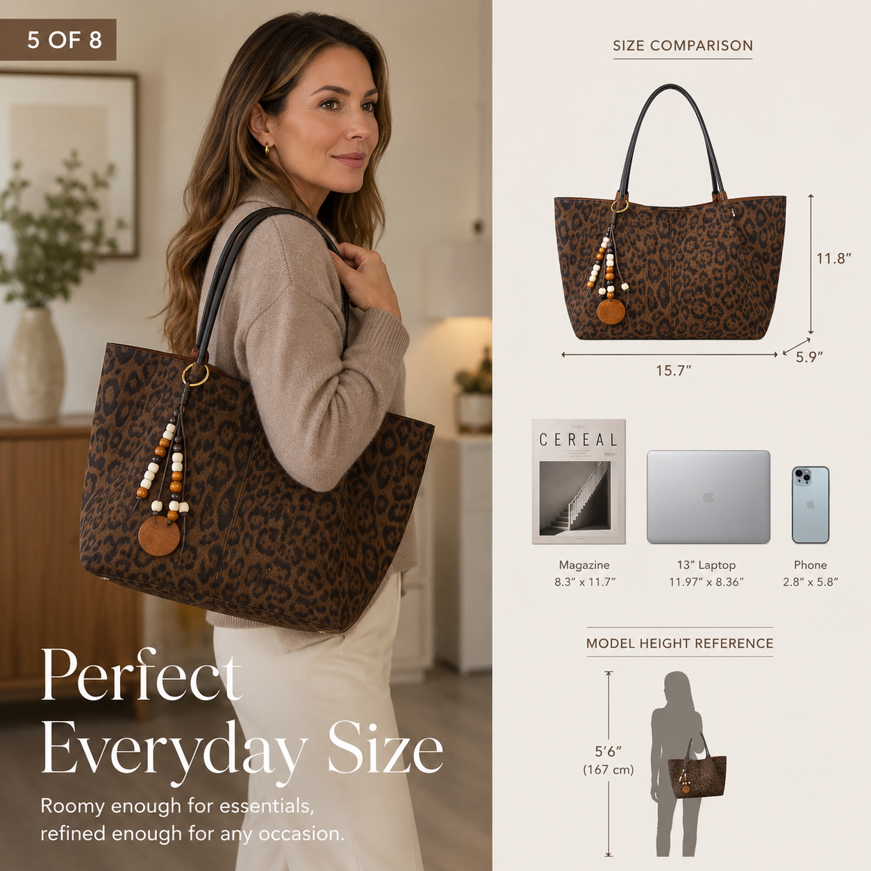 Velmora Leopard Tote – Spacious Everyday Style for Every Occasion