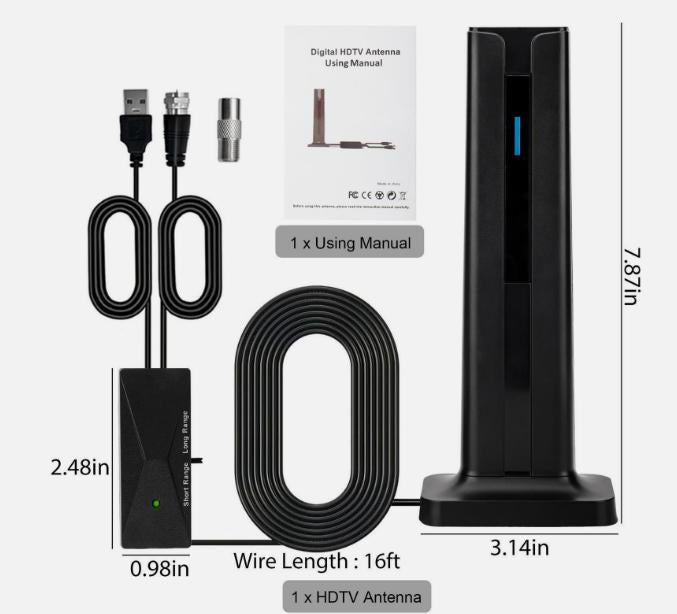 Indoor HDTV Antenna – Live Sports, News & Local TV Without Monthly Fees