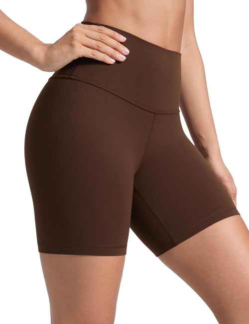 Biker Shorts 6" - High Waisted Workout Running Volleyball Spandex Yoga Womens