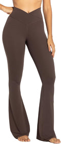 Leggings, Crossover Yoga Pants with Tummy Control, High-Waisted and Wide Leg