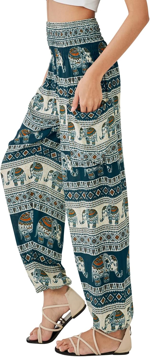 Boho Pants for Women - Hippie Harem Pants Women - Womens Yoga Pants – Comfy Bohemian Flowy Hippie Clothes