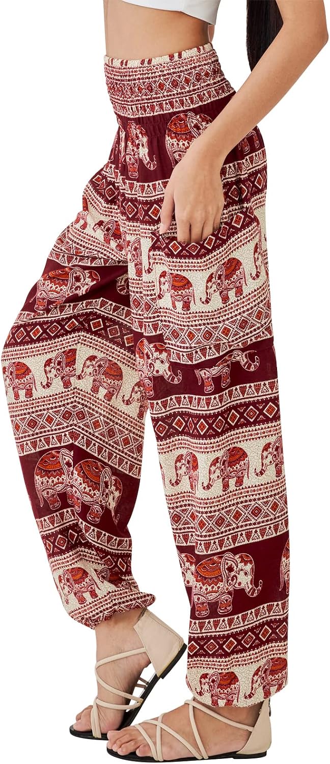 Boho Pants for Women - Hippie Harem Pants Women - Womens Yoga Pants – Comfy Bohemian Flowy Hippie Clothes