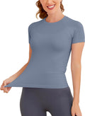 Short Sleeve Workout Tops for Women, Seamless Women's Compression Shirt, Yoga Running Athletic Shirts Soft Gym Tops