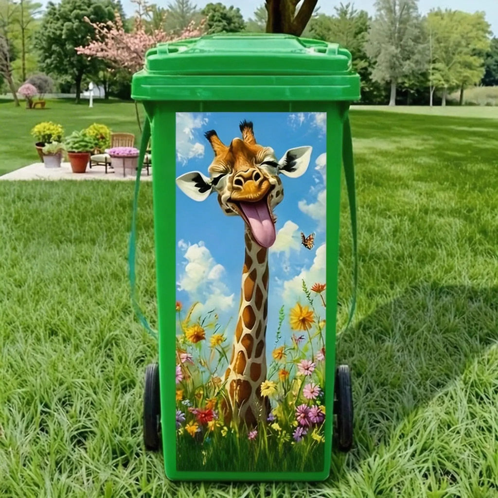 🗑️Creative Trash Can Sticker with Colourful Cartoon