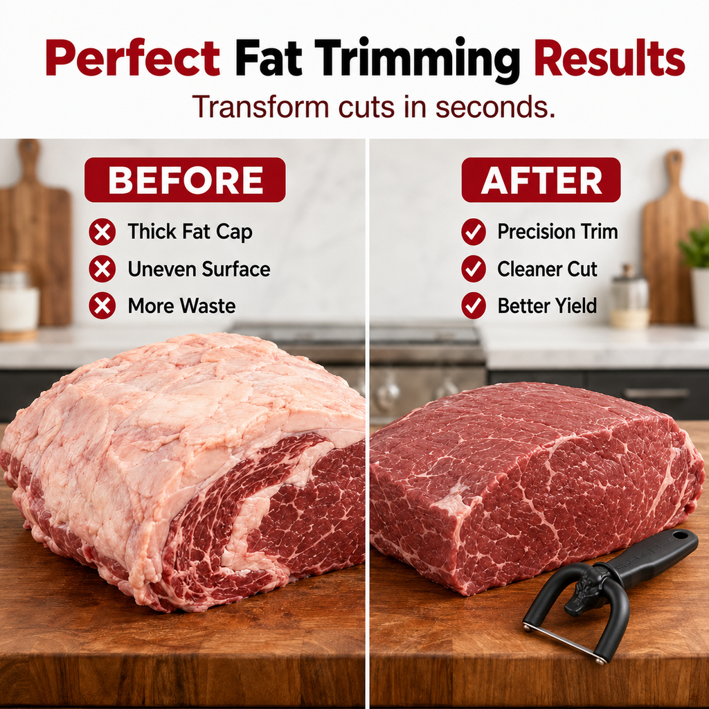 🥩 Handheld Fat Trimmer for Beef & Pork BBQ Prep