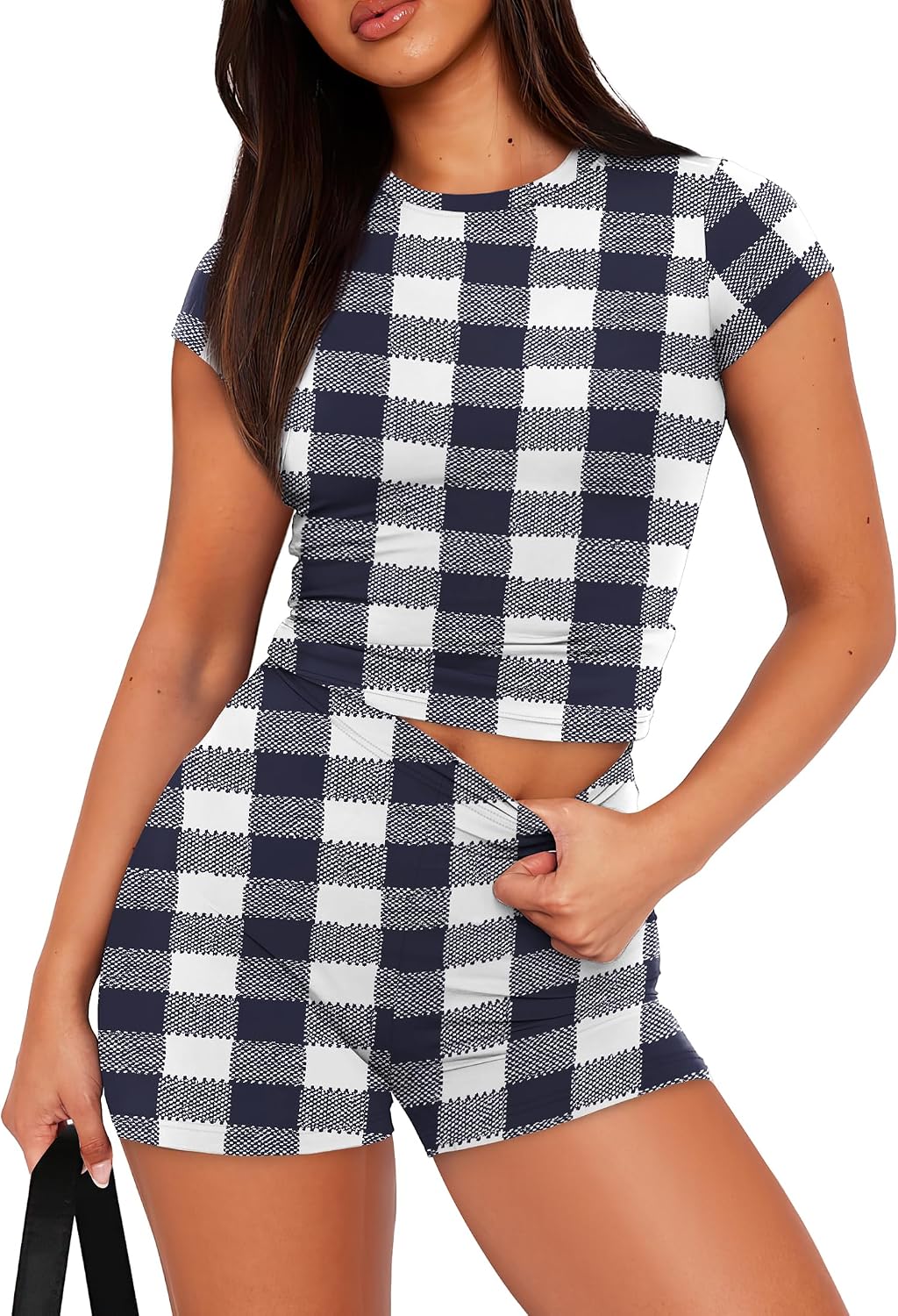 Womens Two Piece Lounge Sets Casual Summer Outfits 2 Piece Short Matching Clothing Set