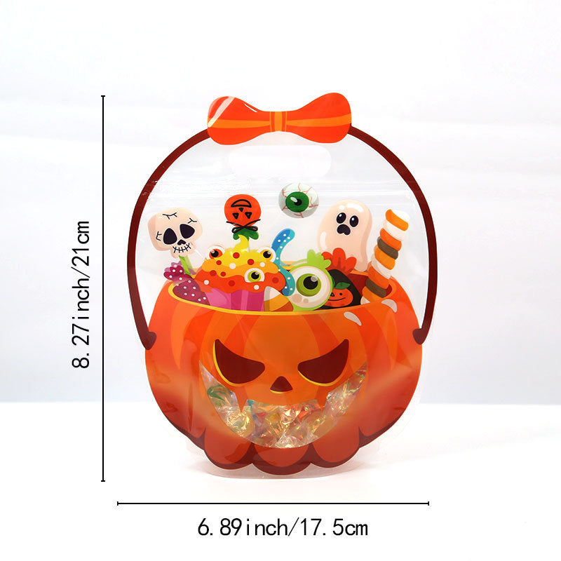 🎃50 Pcs Halloween Goodie Bags Plastic Candy Bag