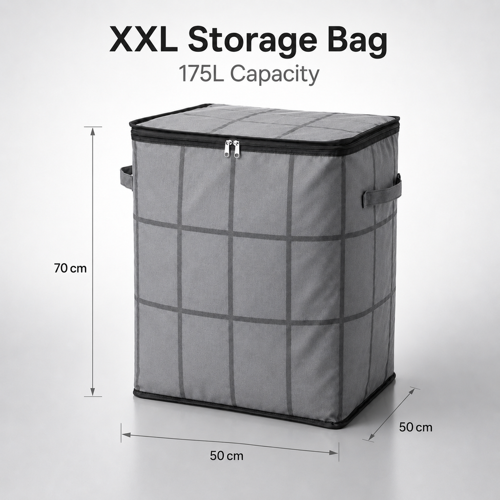 XXL Foldable Storage Bag with Reinforced Handles