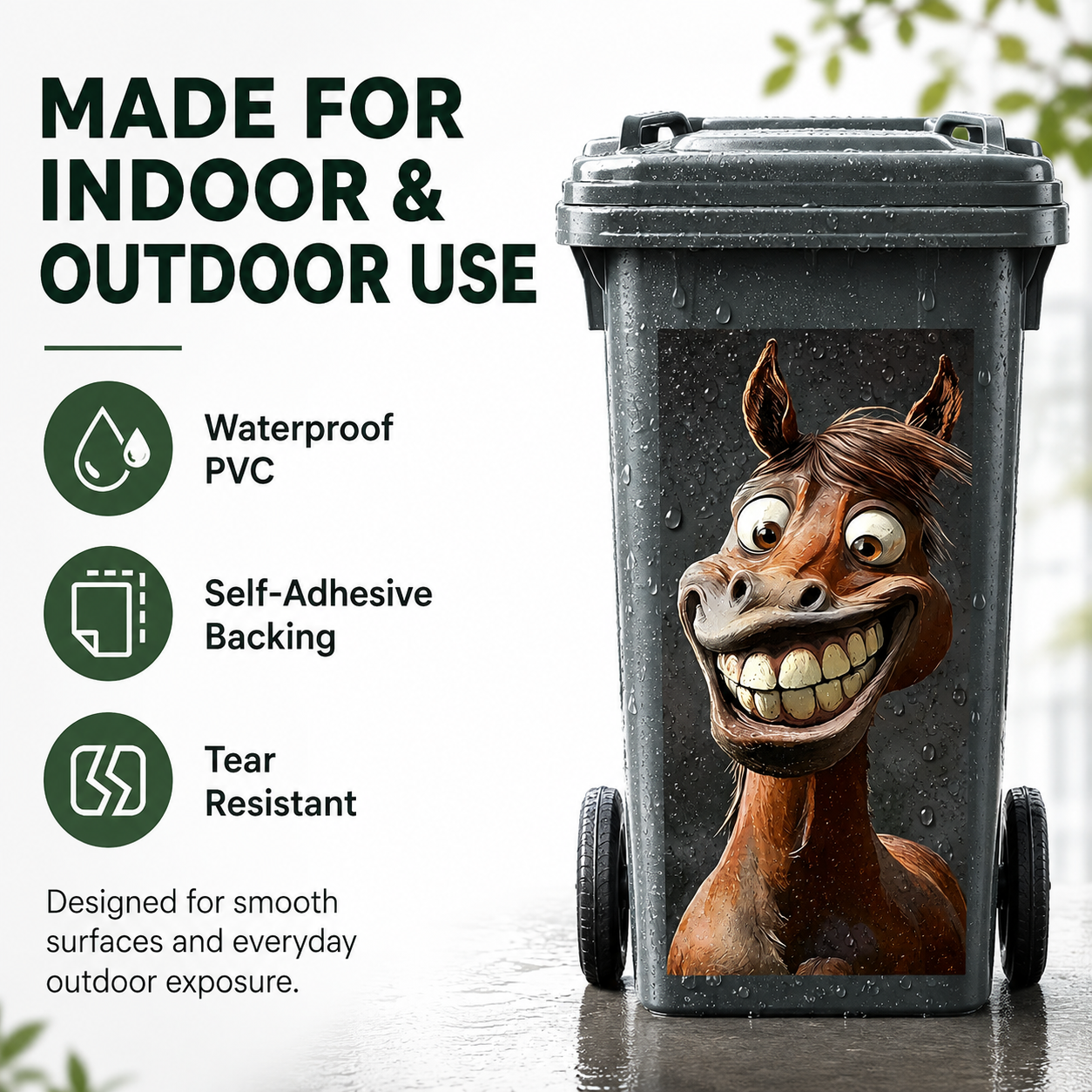 🗑️Creative Trash Can Sticker with Colourful Cartoon