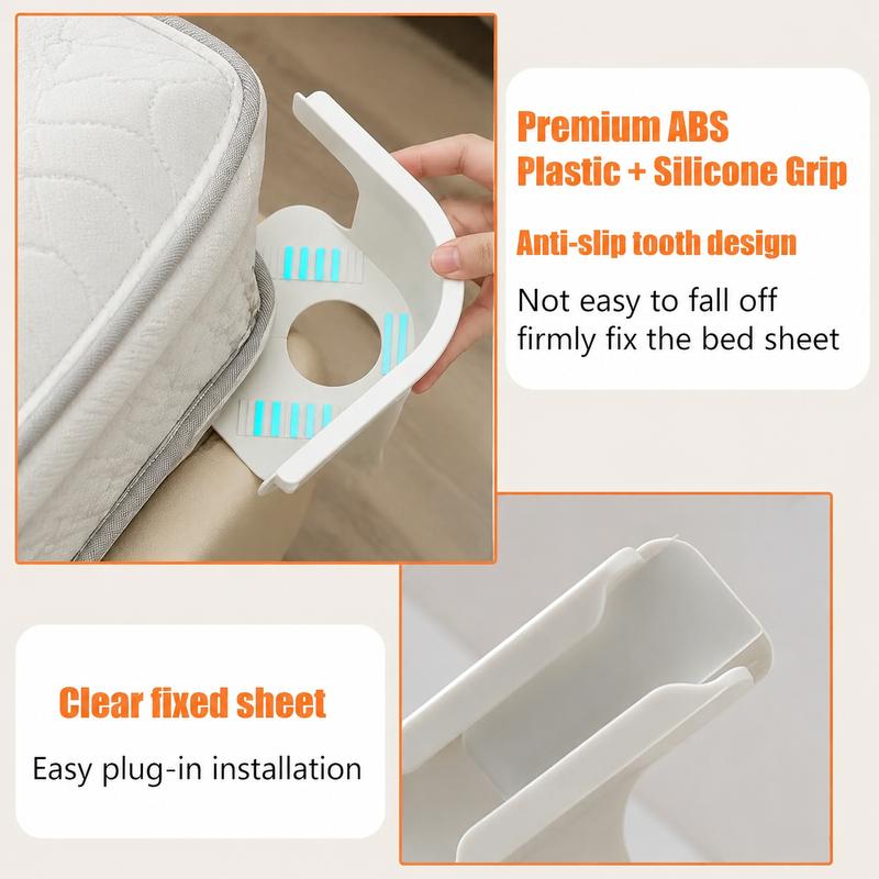 🛏️4-Pack Heavy Duty Sheet Clips Keep Bedding Perfectly In Place
