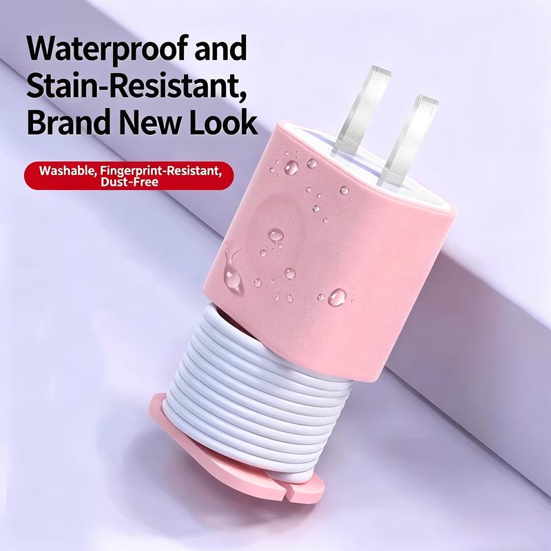 🛡️Silicone Power Adapter Protector With Cable Storage Design