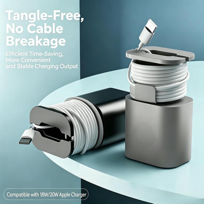 🛡️Silicone Power Adapter Protector With Cable Storage Design