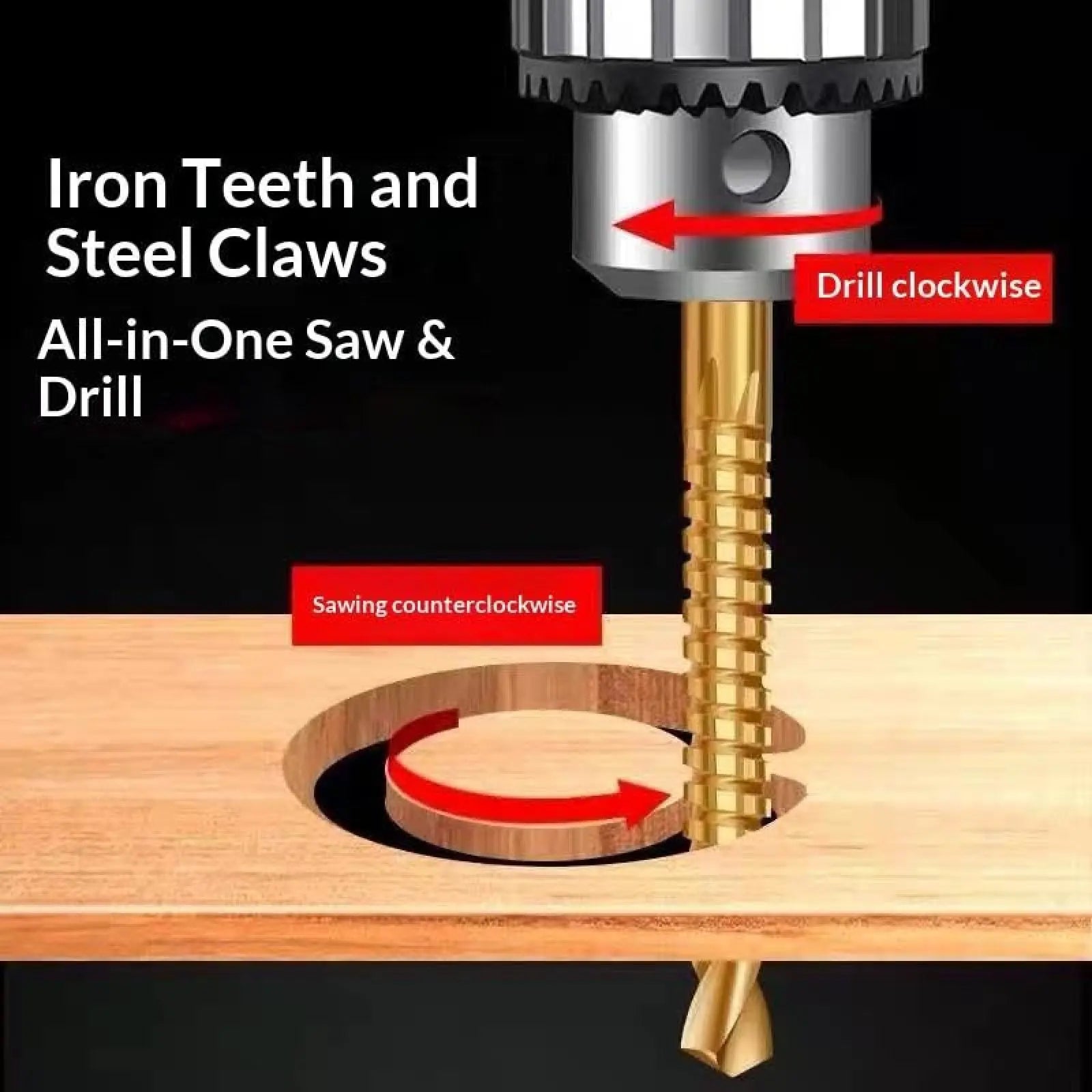 6-Piece All-in-One Drill & Cutting Bit Set – Drill, Widen & Shape With Ease