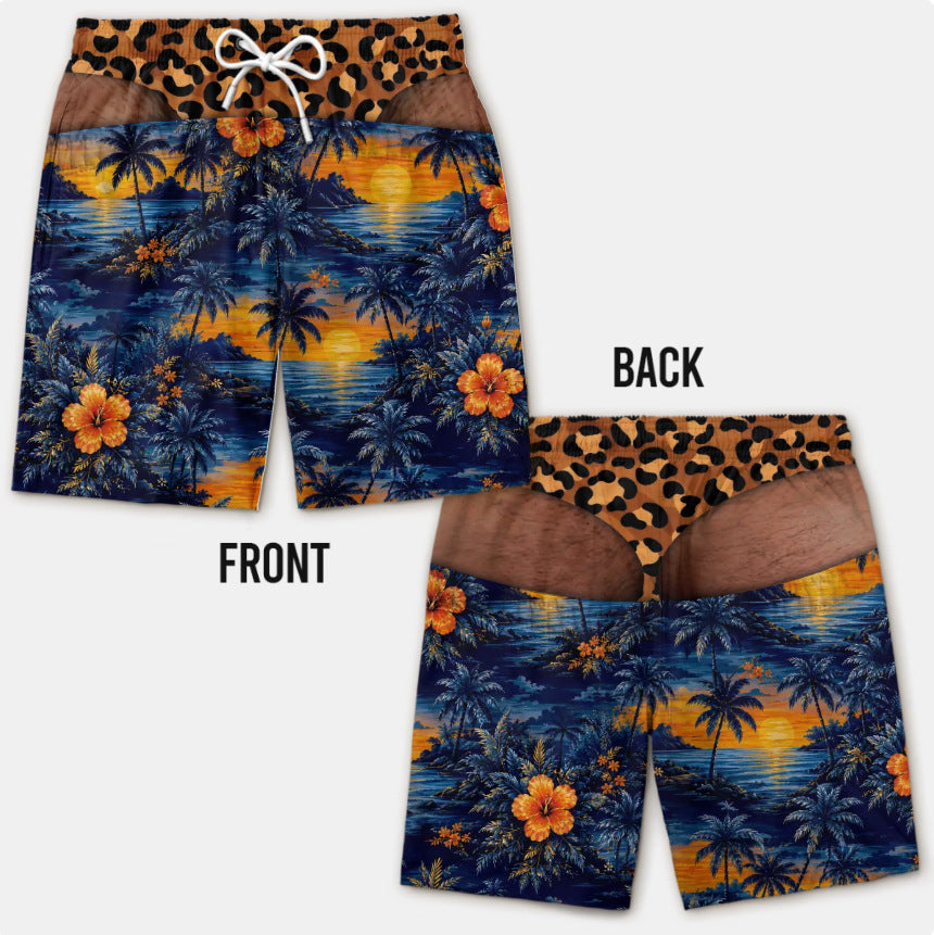Custom Funny Patriotic Men Swim Trunks - Personalized Birthday Gifts For Husband, Son, Grandson, Brother, Grandpa, Dad, Yourself - Warning Wide Load