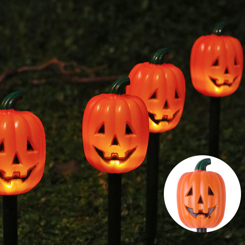2026 New 5-in-1 Solar Halloween Pumpkin Pathway Lights, Waterproof Outdoor Jack-O’-Lantern Stake Lights for Yard, Lawn and Garden Decor
