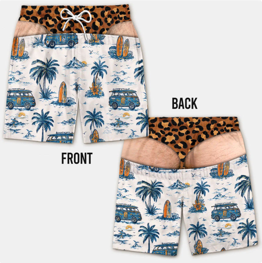 Custom Funny Patriotic Men Swim Trunks - Personalized Birthday Gifts For Husband, Son, Grandson, Brother, Grandpa, Dad, Yourself - Warning Wide Load