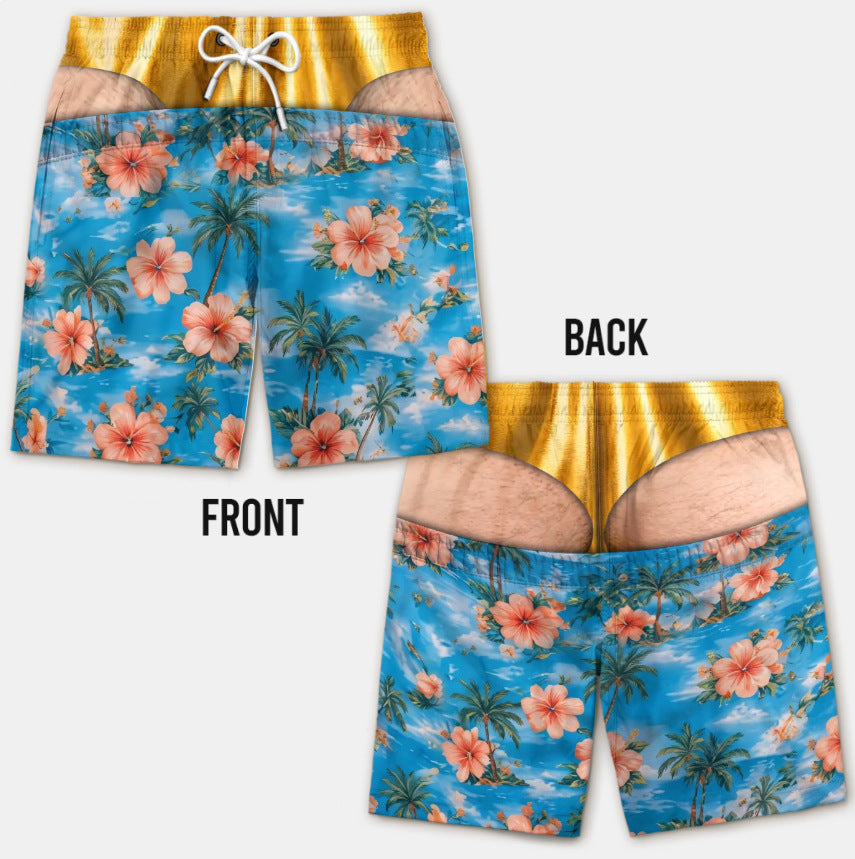 Custom Funny Patriotic Men Swim Trunks - Personalized Birthday Gifts For Husband, Son, Grandson, Brother, Grandpa, Dad, Yourself - Warning Wide Load