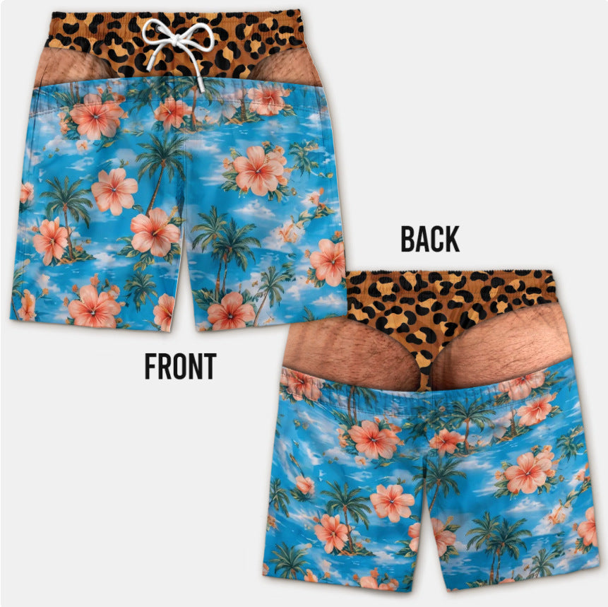Custom Funny Patriotic Men Swim Trunks - Personalized Birthday Gifts For Husband, Son, Grandson, Brother, Grandpa, Dad, Yourself - Warning Wide Load