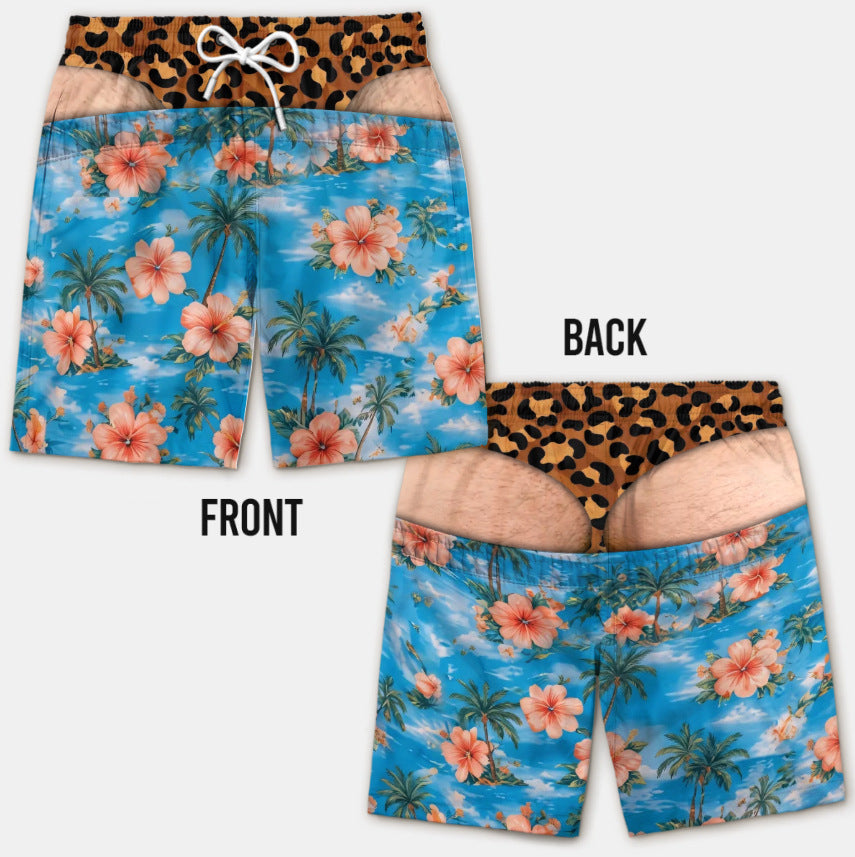 Custom Funny Patriotic Men Swim Trunks - Personalized Birthday Gifts For Husband, Son, Grandson, Brother, Grandpa, Dad, Yourself - Warning Wide Load