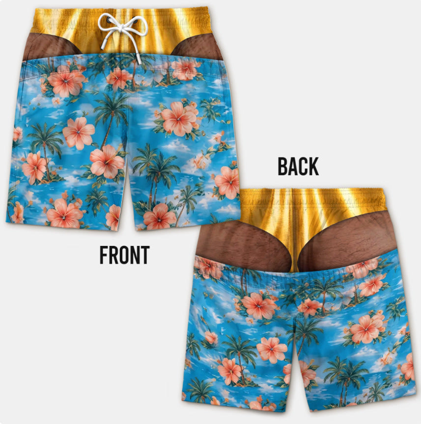 Custom Funny Patriotic Men Swim Trunks - Personalized Birthday Gifts For Husband, Son, Grandson, Brother, Grandpa, Dad, Yourself - Warning Wide Load
