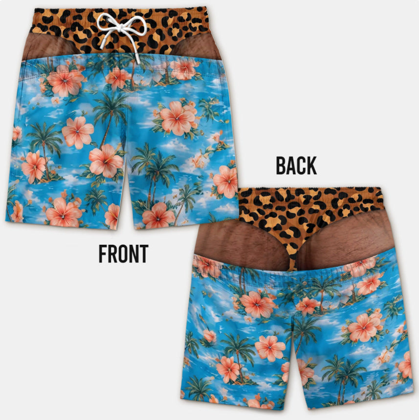 Custom Funny Patriotic Men Swim Trunks - Personalized Birthday Gifts For Husband, Son, Grandson, Brother, Grandpa, Dad, Yourself - Warning Wide Load