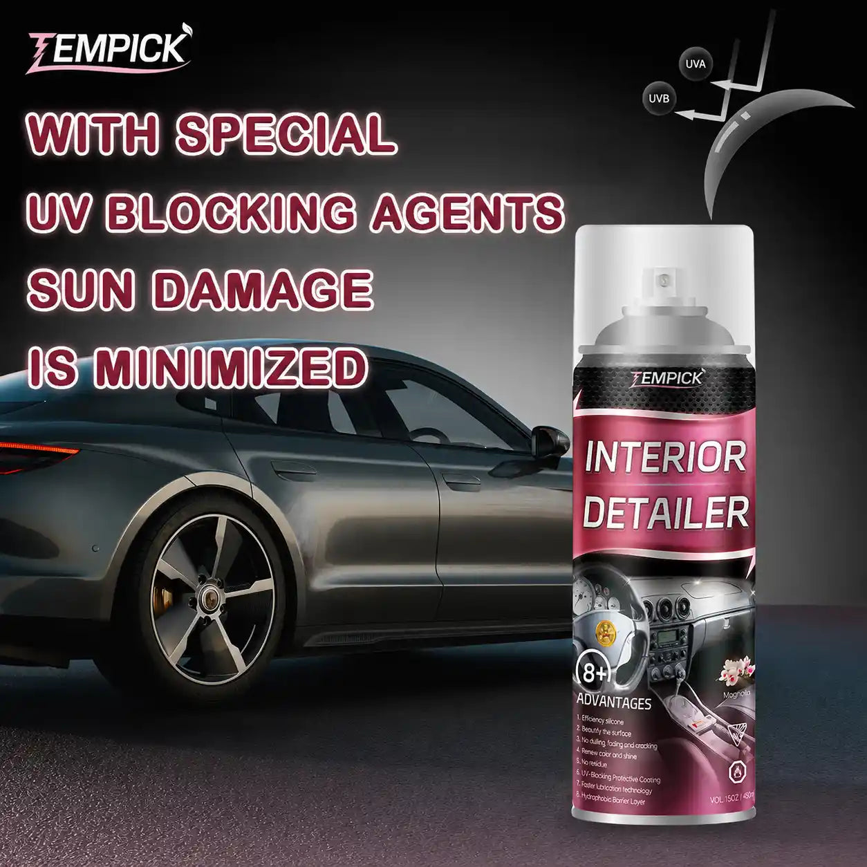 Fempick Ultimate Protection for Vinyl, Rubber, and Plastic Surfaces Car Interior Detailer and Protectant