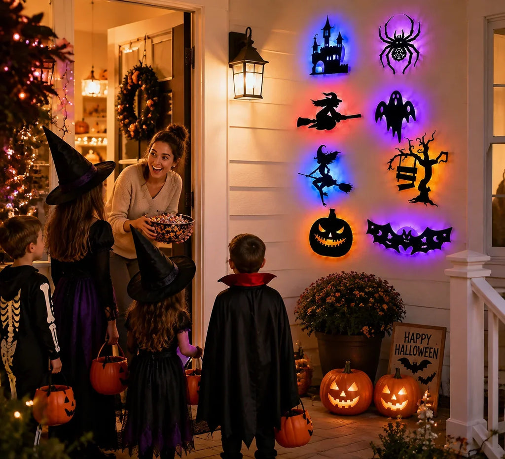 Halloween LED Silhouette Wall Light Stickers
