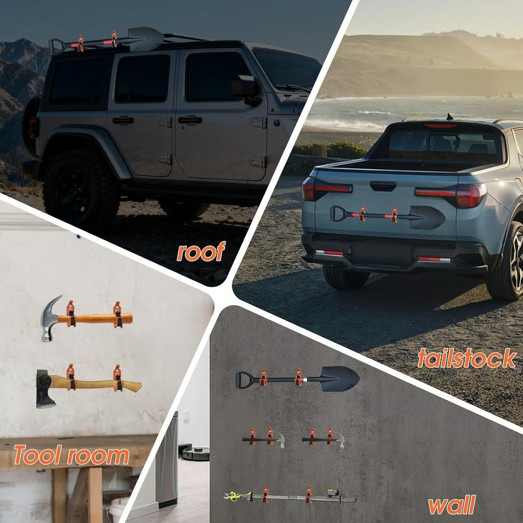 🚚 Heavy-Duty Shovel & Tool Mount