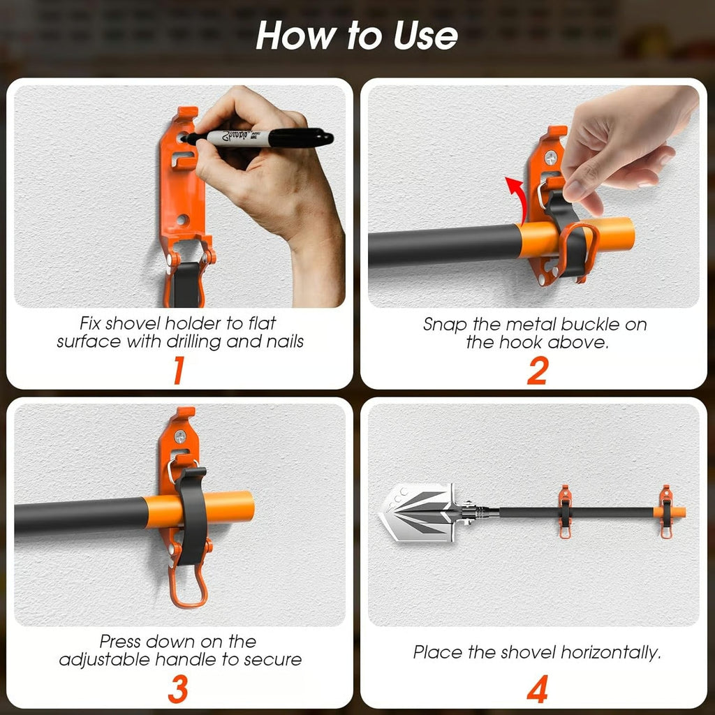 🚚 Heavy-Duty Shovel & Tool Mount