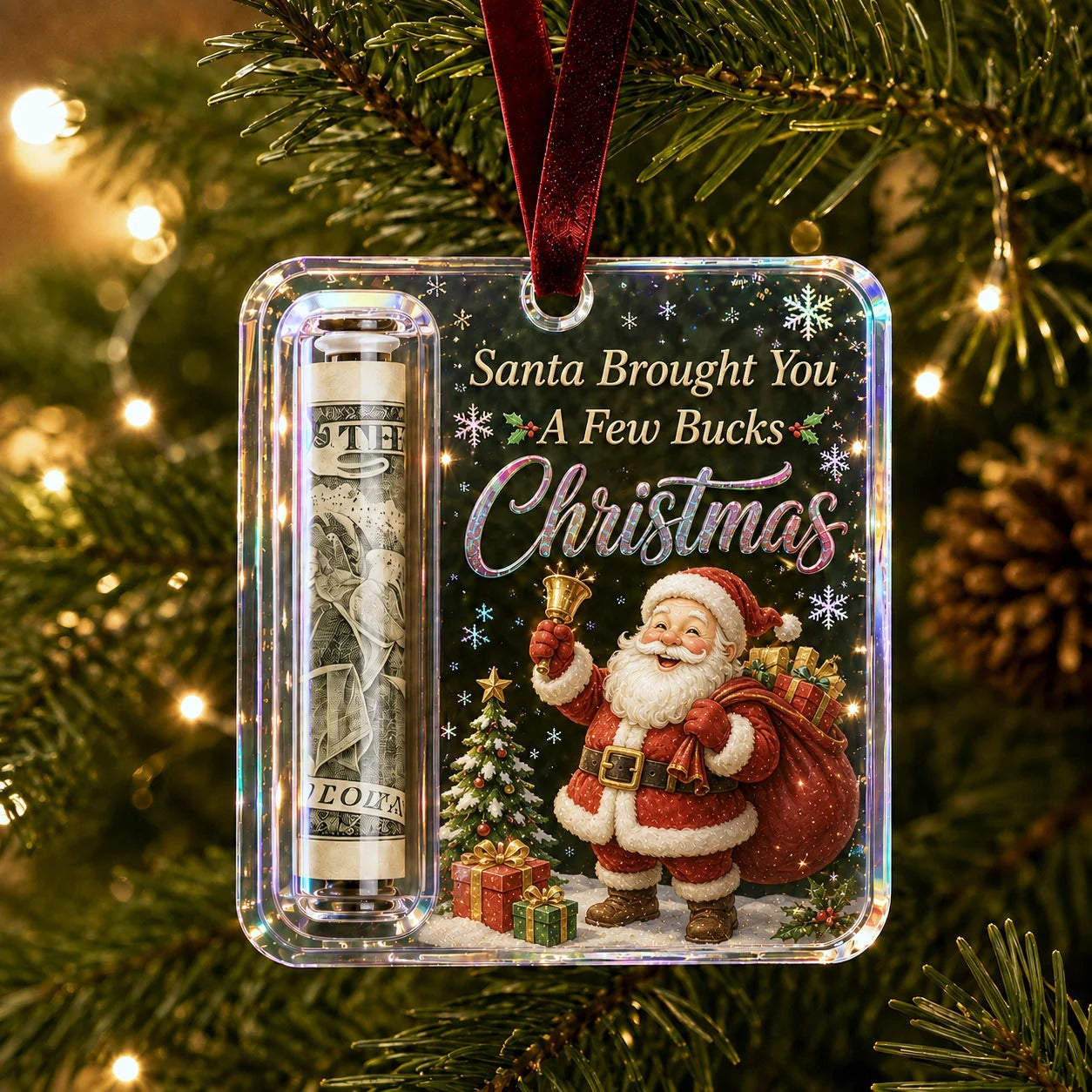 Christmas Cash Gift Ornament- Make Cash Feel Like A Real Christmas Gift💵